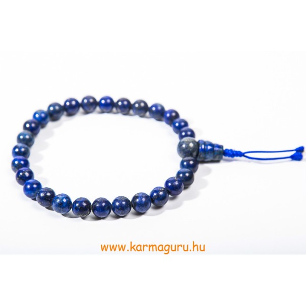 Lápisz lazuli csukló mala - prémium minőség, gumis - a gyógyító gondviselés köve