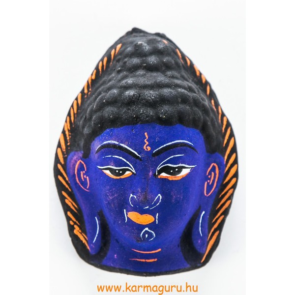 Buddha gipsz maszk, kék színű