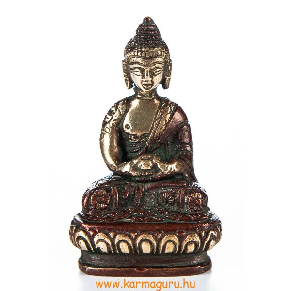 Amitabha Buddha szobor, arany-vörös - 8cm
