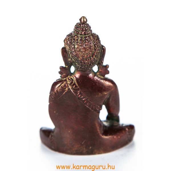Shakyamuni Buddha szobor, arany-vörös - 8 cm