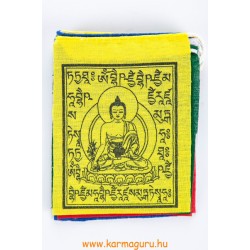 Mini tibeti Gyógyító Buddhás imazászló 