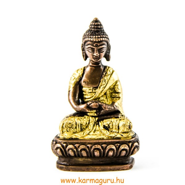 Amitabha Buddha szobor, arany-bronz - 8cm