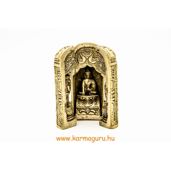 Buddha nyitható oltár réz matt sárga