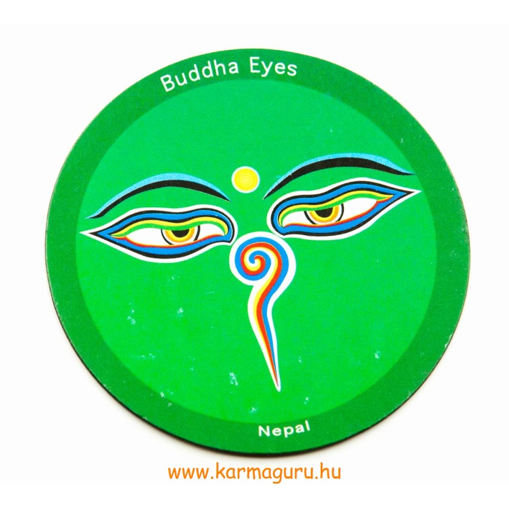 Buddha szem vékony mágnes, zöld