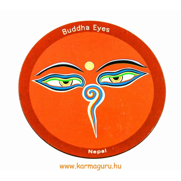 Buddha szem vékony mágnes, piros