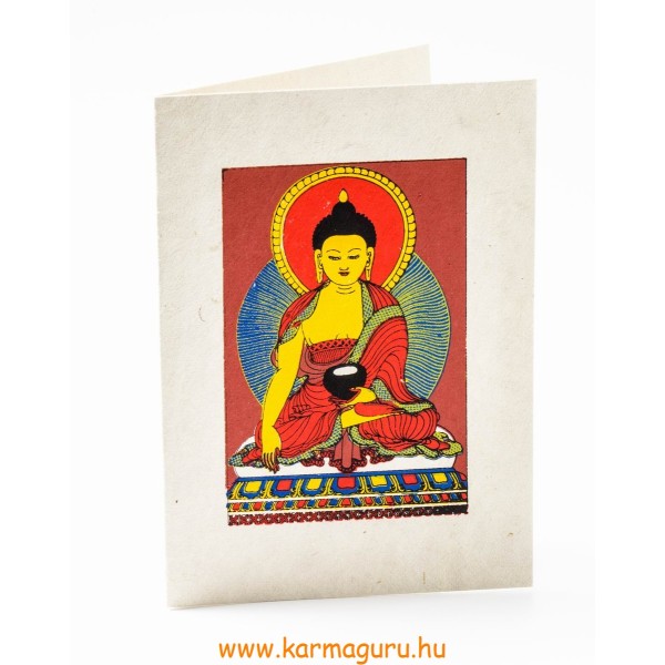 Shakyamuni Buddha mártott papír (LOKTA) képeslap