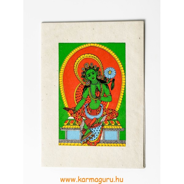 Zöld Tara 2. mártott papír (LOKTA) képeslap