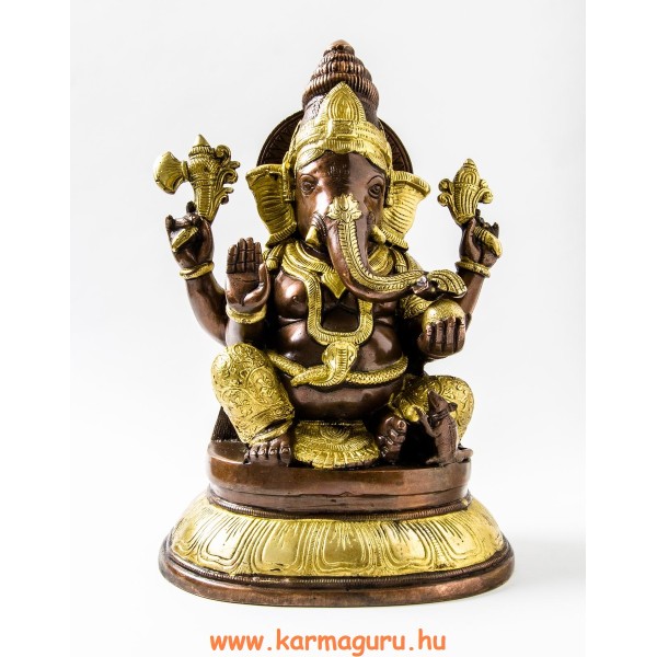 Ganesha réz szobor, arany-bronz - 42 cm