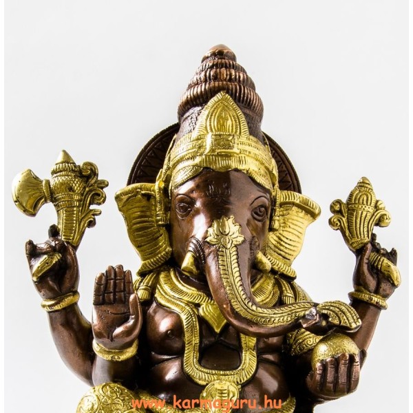Ganesha réz szobor, arany-bronz - 42 cm