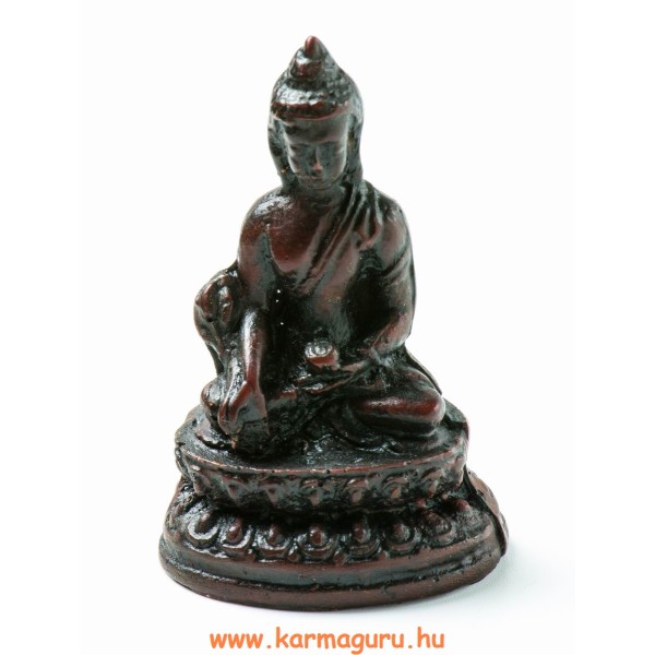 Gyógyító Buddha szobor rezin vörös színű - 5,5 cm