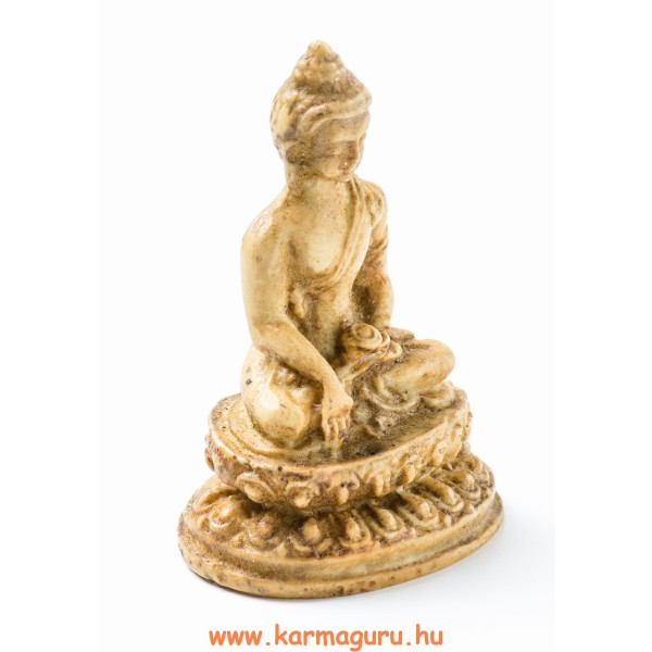 Buddha Shakyamuni csont színű rezin szobor - 5,5 cm