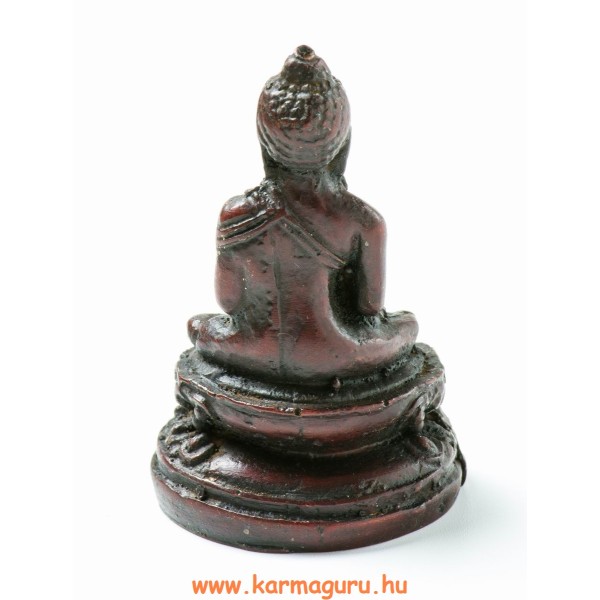 Áldó Buddha, vörös színű rezin szobor - 5,5 cm
