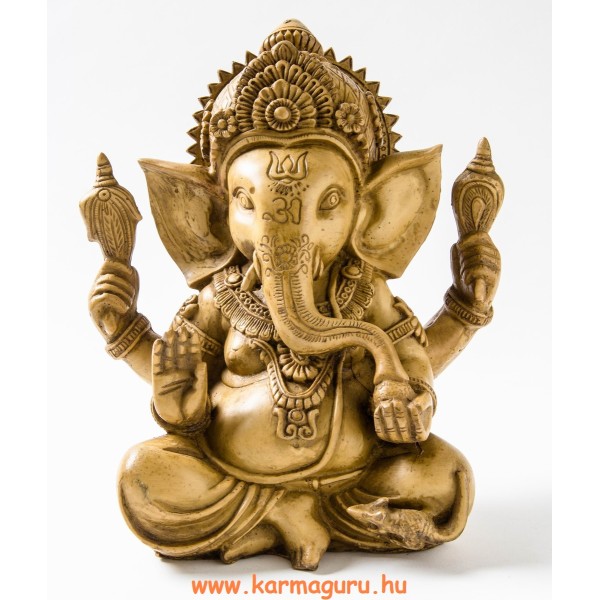 Ganesha, csont színű rezin szobor - 25 cm