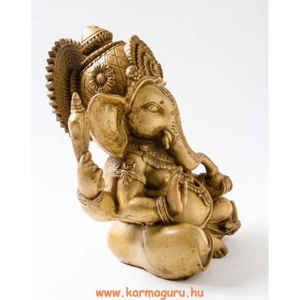 Ganesha, csont színű rezin szobor - 25 cm