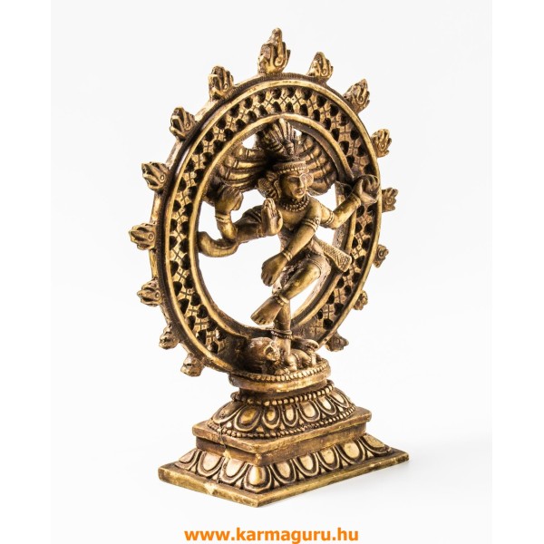 Táncoló Shiva, csont színű, rezin szobor - 23 cm