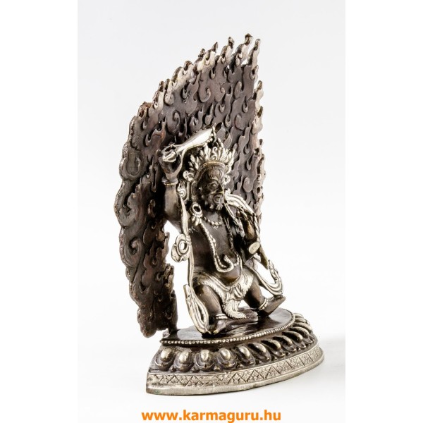Mahakala réz szobor prémium minőségű, barna-ezüst - 17 cm