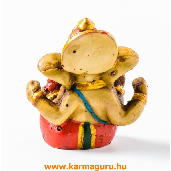 Ganesha kézzel festett rezin szobor - 7 cm