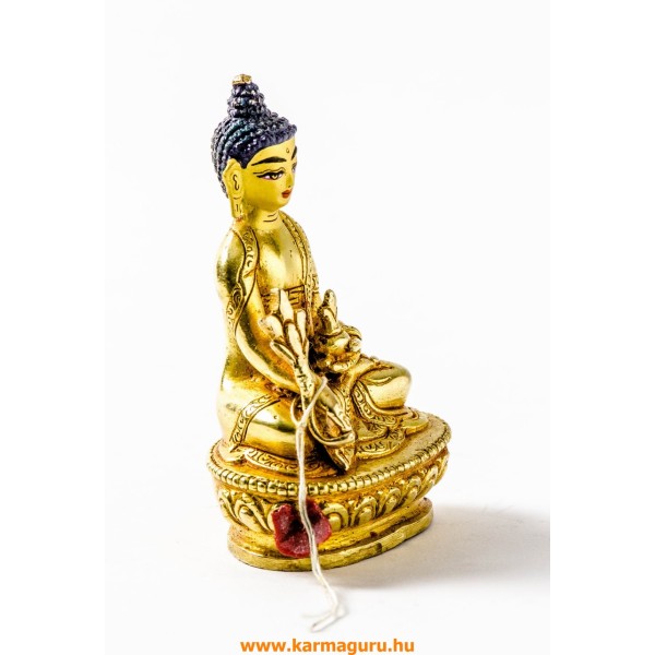 Gyógyító Buddha aranyozott szobor - 8 cm