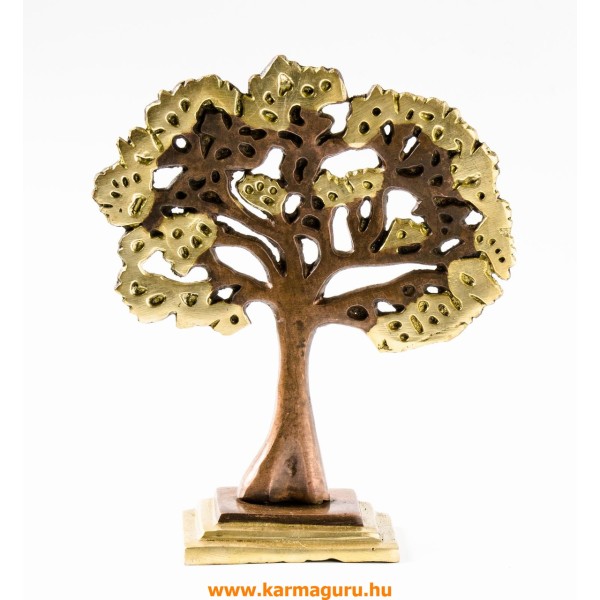 Bódhi fa szobor, bronz - arany - 19,5 cm