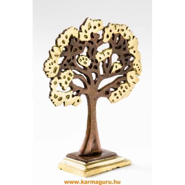 Bódhi fa szobor, bronz - arany - 19,5 cm