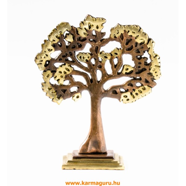 Bódhi fa szobor, bronz - arany - 23 cm