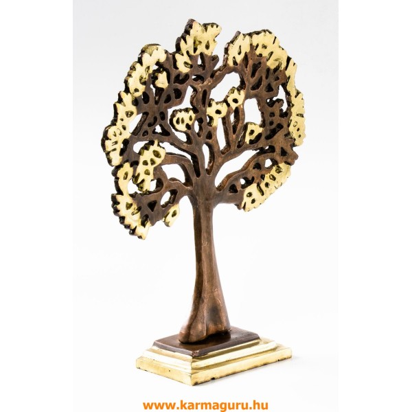 Bódhi fa szobor, bronz - arany - 23 cm