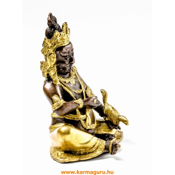 Zambala réz szobor, arany-bronz - 17 cm