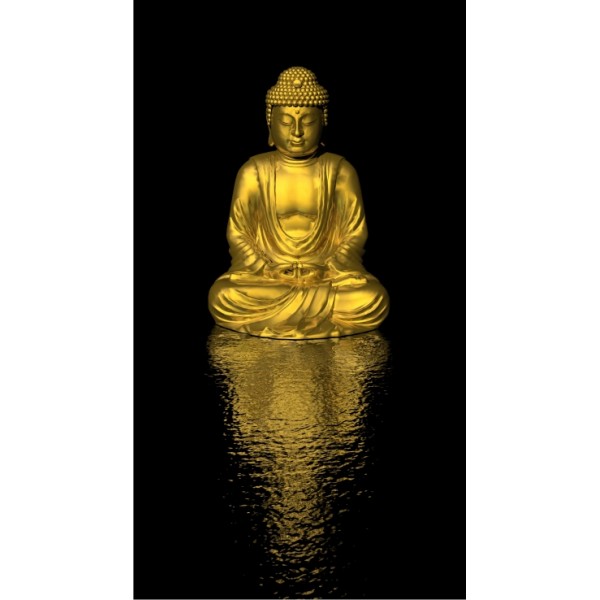 Arany Buddha kép választható kivitelben (vászonkép, vakkeretes vászonkép, falmatrica)