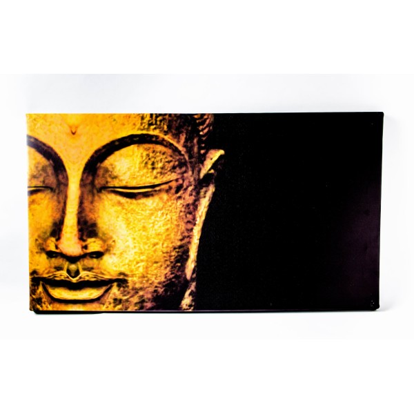 Arany Buddha fej kép választható kivitelben (vászonkép, vakkeretes vászonkép, falmatrica)