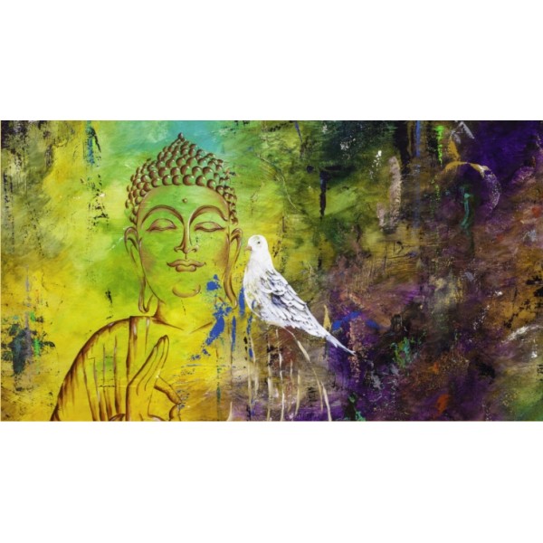 Galambos Buddhás kép választható kivitelben (vászonkép, vakkeretes vászonkép, falmatrica)