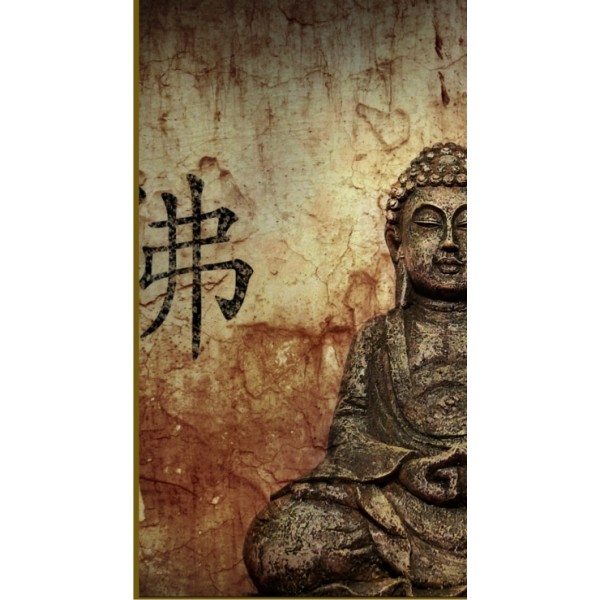 Antik, álló Buddha kép választható kivitelben (vászonkép, vakkeretes vászonkép, falmatrica)