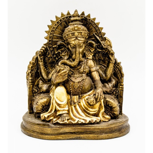 Ganesha színes rezin szobor - 15 cm