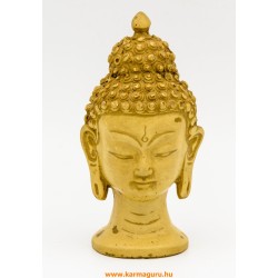 Buddha fej szobor rezin csont színű - 12 cm
