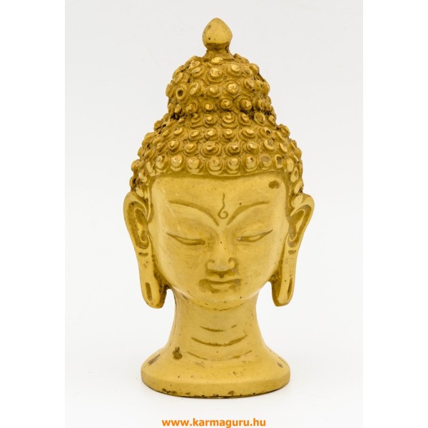 Buddha fej szobor rezin csont színű - 12 cm