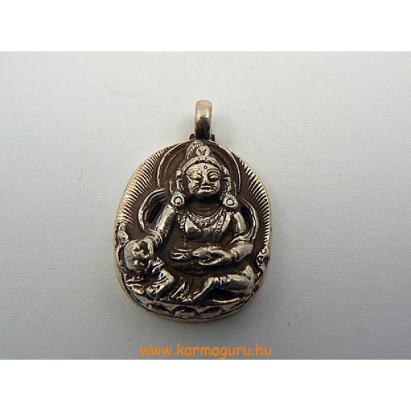 Tibeti buddhista bódhiszatvákat ábrázoló ezüst medál