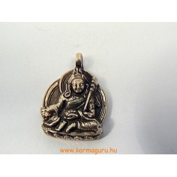 Tibeti buddhista bódhiszatvákat ábrázoló ezüst medál