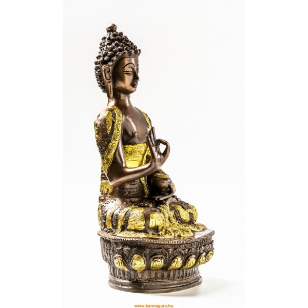 Áldó Buddha szobor réz, arany-bronz - 30 cm