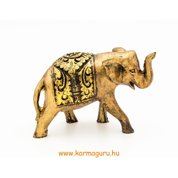 Emelt ormányú elefánt műanyag szobor nyereggel - 8,5 cm