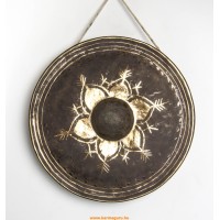 Peremes, 7 fémes gong, vastag falú, díszes - 29 cm, 1075 gramm