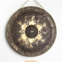 Peremes, 7 fémes gong, vastag falú, díszes - 29 cm, 948 gramm