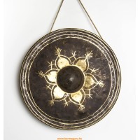 Peremes, 7 fémes gong, vastag falú, díszes - 29 cm, 1128 gramm