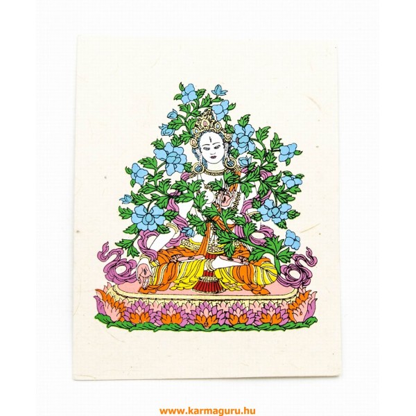 Fehér Tara 2. mártott papír (LOKTA) képeslap