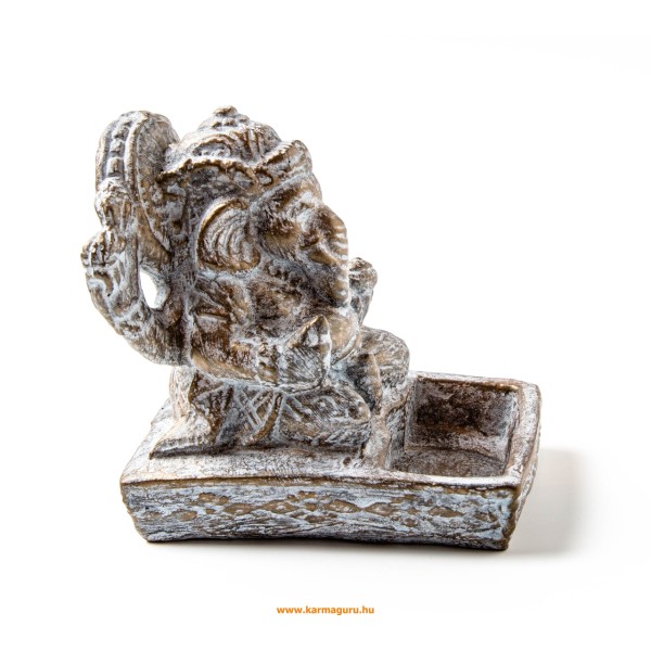 Ganesha kő szobor, mécsestartó - 12 cm