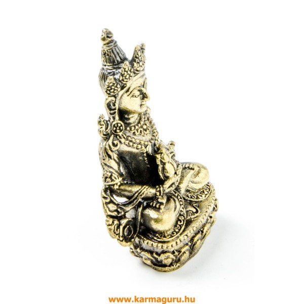 Amitayus Buddha (Tsepagme) réz szobor, matt sárga, prémium minőség - 4,5 cm