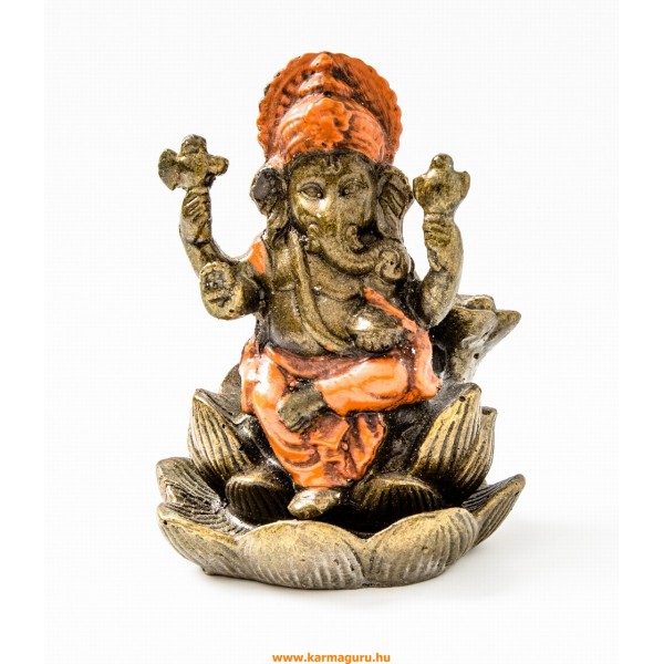 Ganesha lótuszon füstölő égető, visszaáramló füstölőkhöz