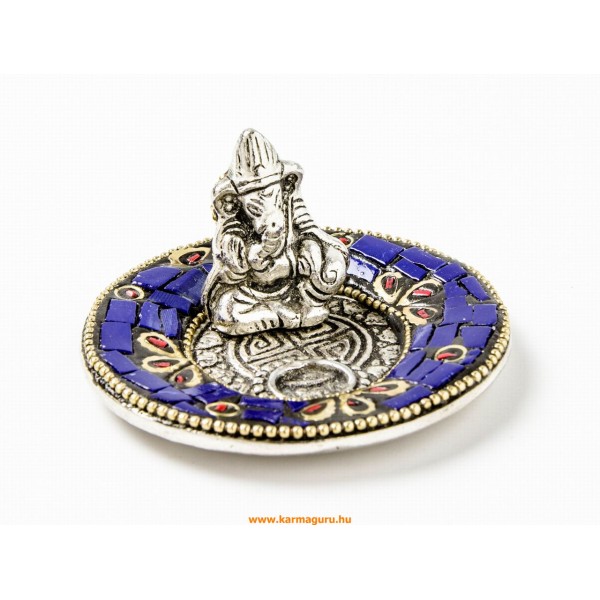 Alumínium füstölő égető, kerek - Ganesha, lápisz