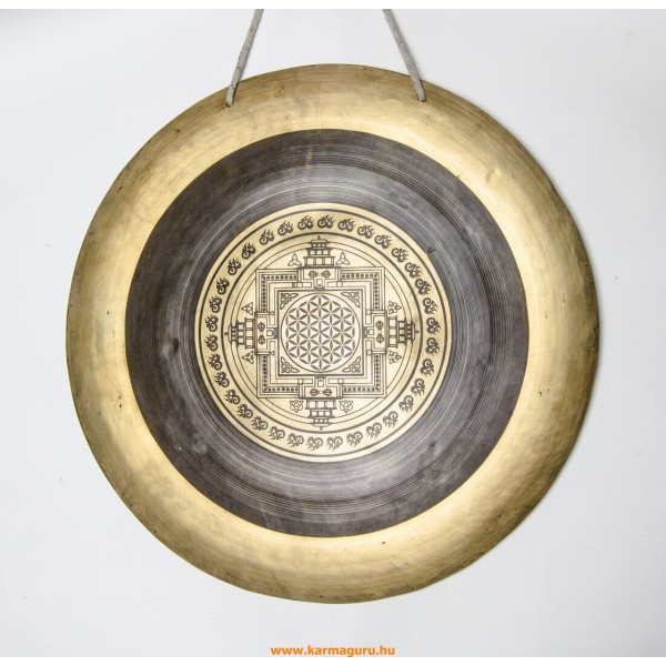 Lapos, 7 fémes gong - 49,5 cm mintás, 3219 gramm