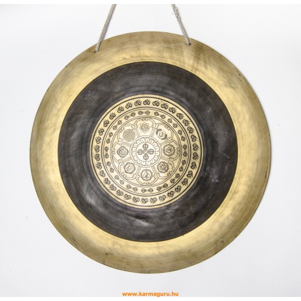 Lapos, 7 fémes gong - 49 cm mintás, 3090 gramm
