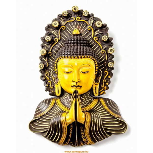 Üdvözlő Buddha maszk - vésett