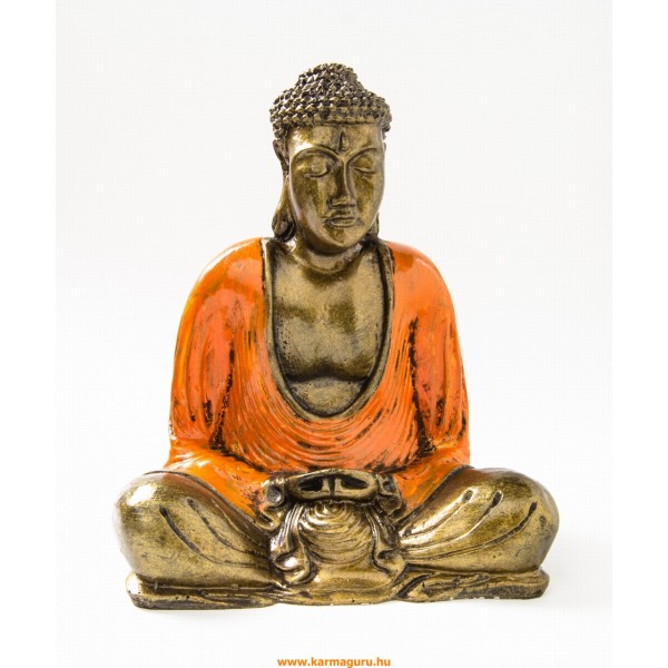 Amitabha Buddha színes rezin szobor - 25 cm